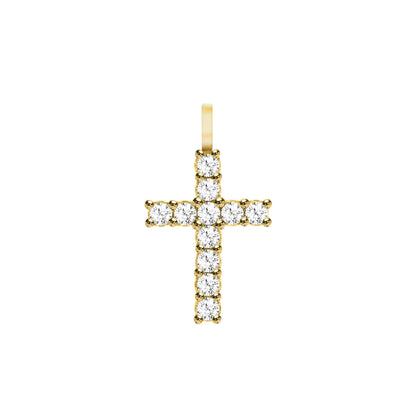 Rosecliff Cross Pendant in 14k Gold