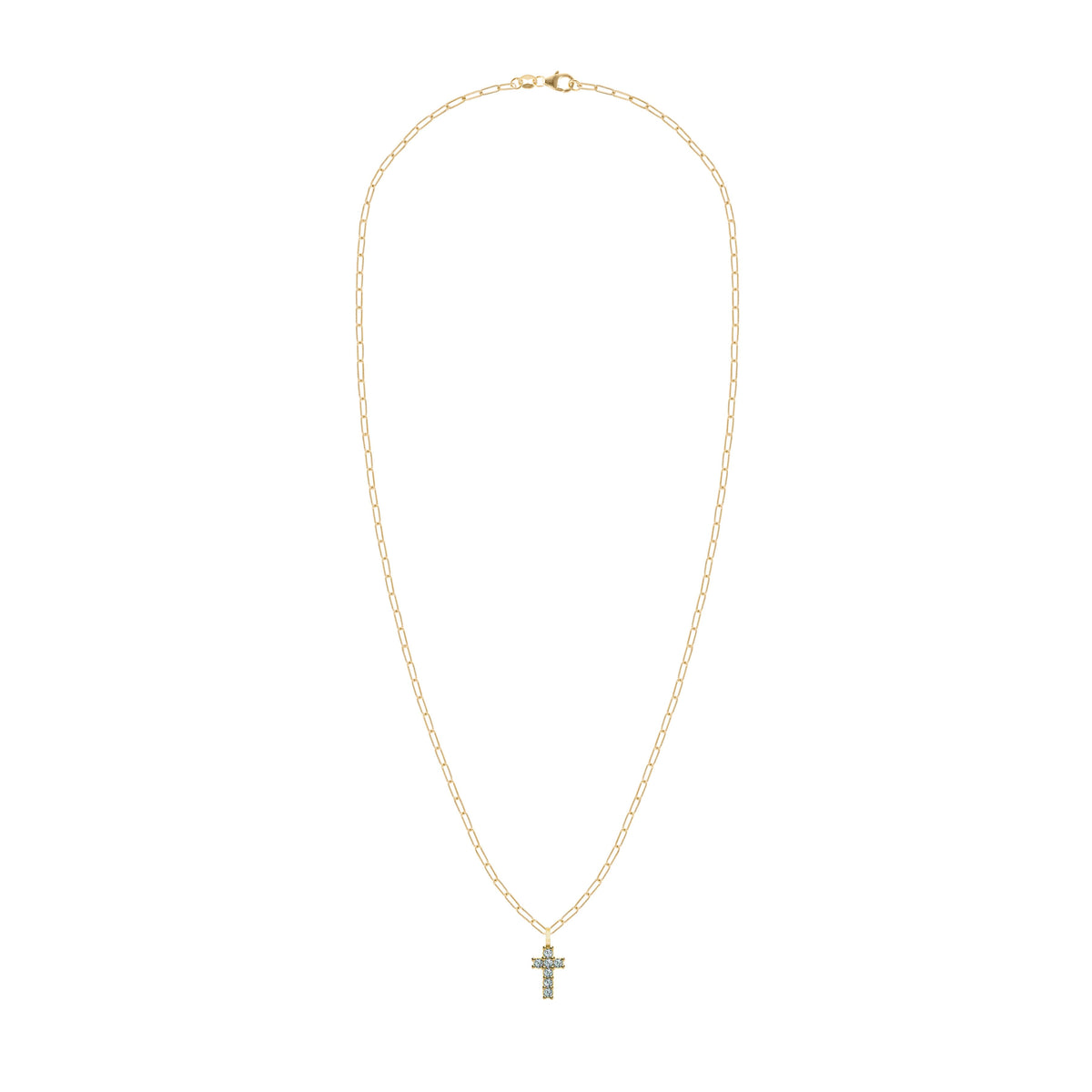 Rosecliff Small Cross Alexandrite Pendant in 14k Gold (June)