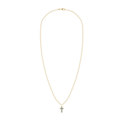 Rosecliff Small Cross Alexandrite Pendant in 14k Gold (June)
