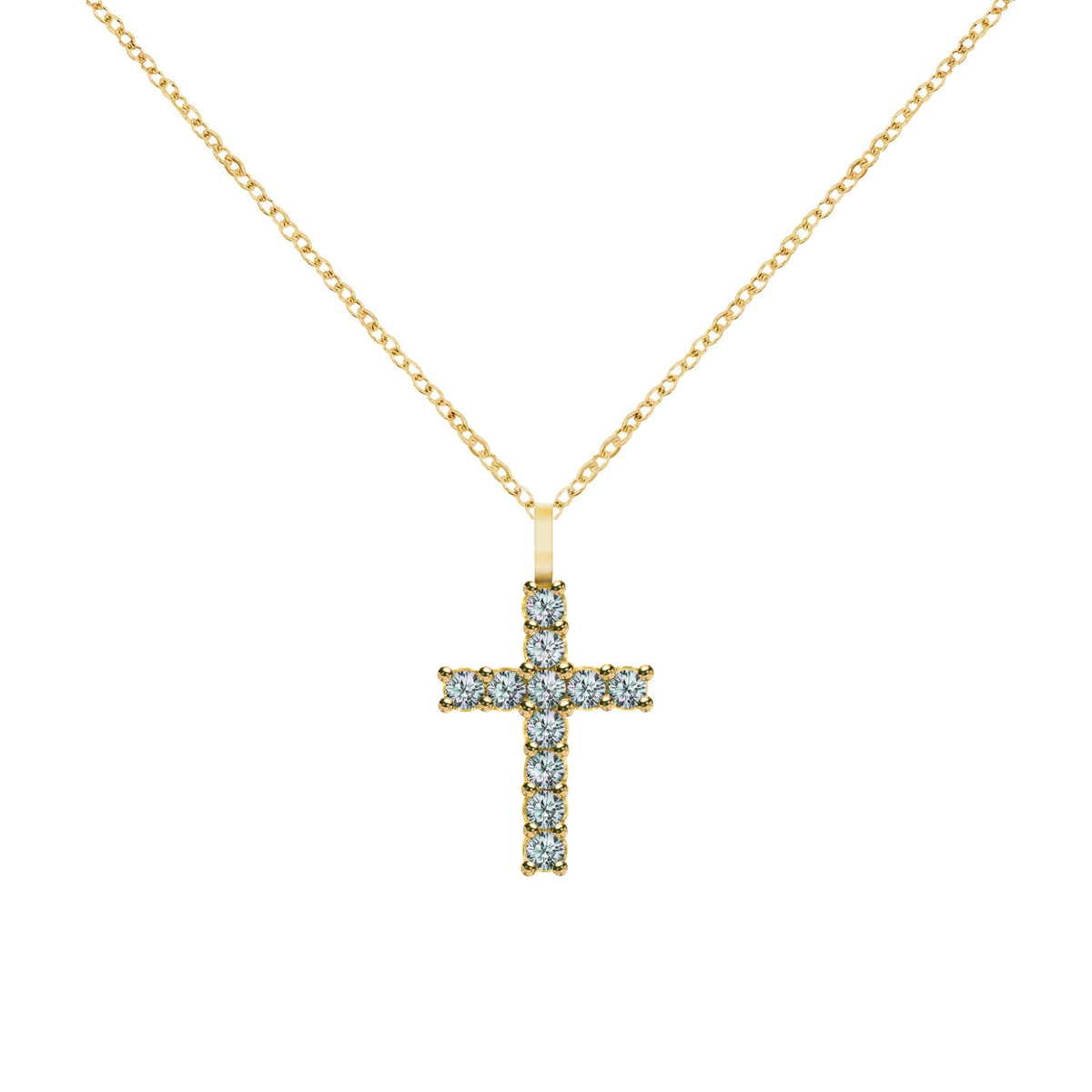 Rosecliff Cross Alexandrite Pendant in 14k Gold (June)