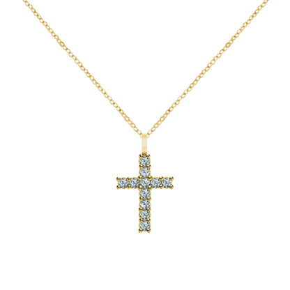 Rosecliff Cross Alexandrite Pendant in 14k Gold (June)
