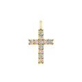 Rosecliff Cross Opal Pendant in 14k Gold (October)