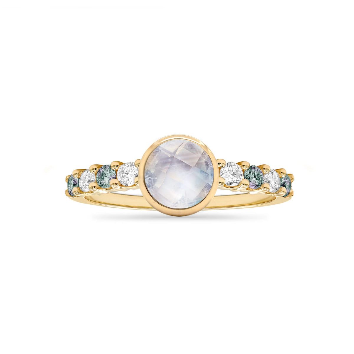 Rosecliff Grand Moonstone Ring in 14k Gold (June)