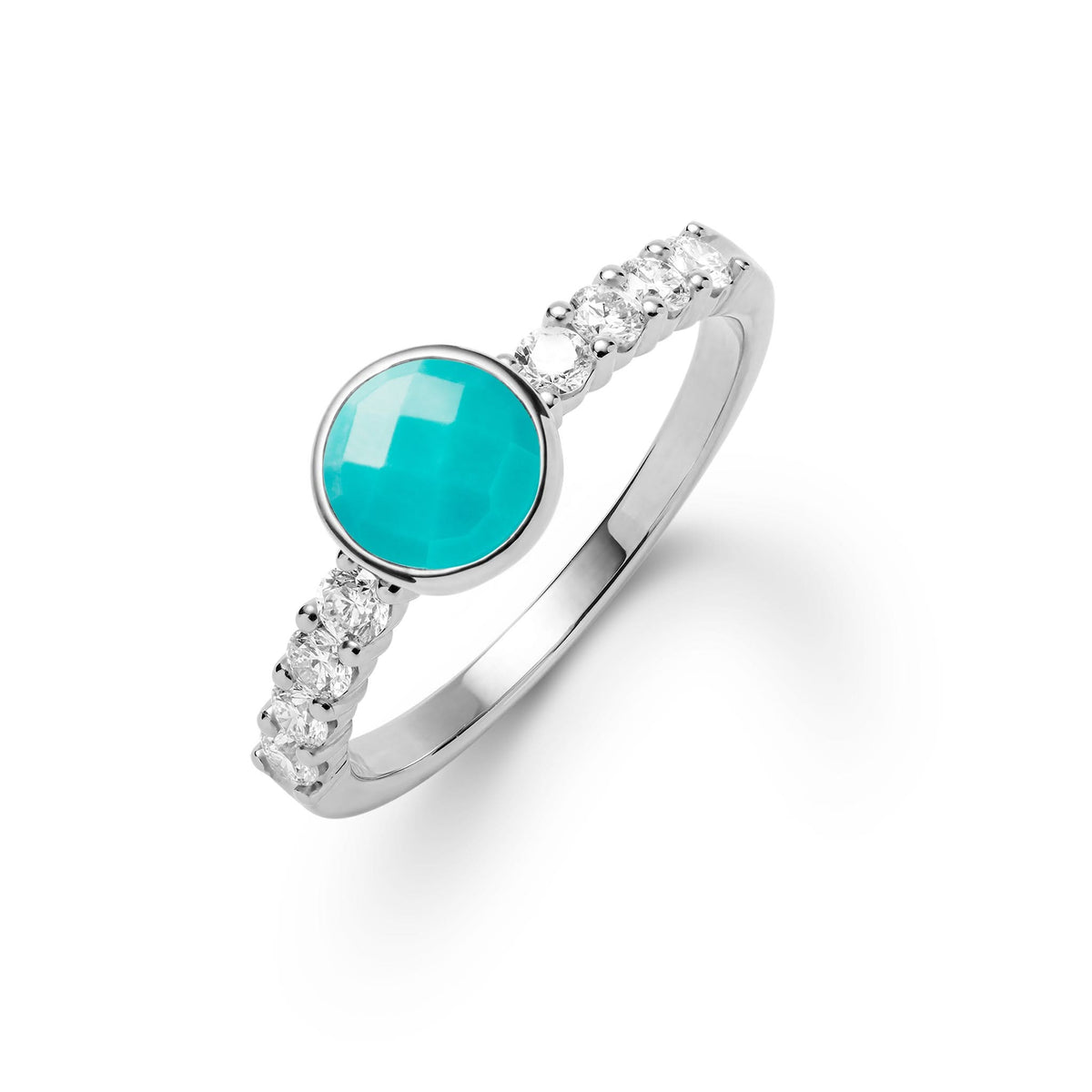 Rosecliff Grand Turquoise Ring in 14k Gold (December)