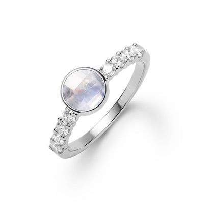 Rosecliff Grand Moonstone Ring in 14k Gold (June)