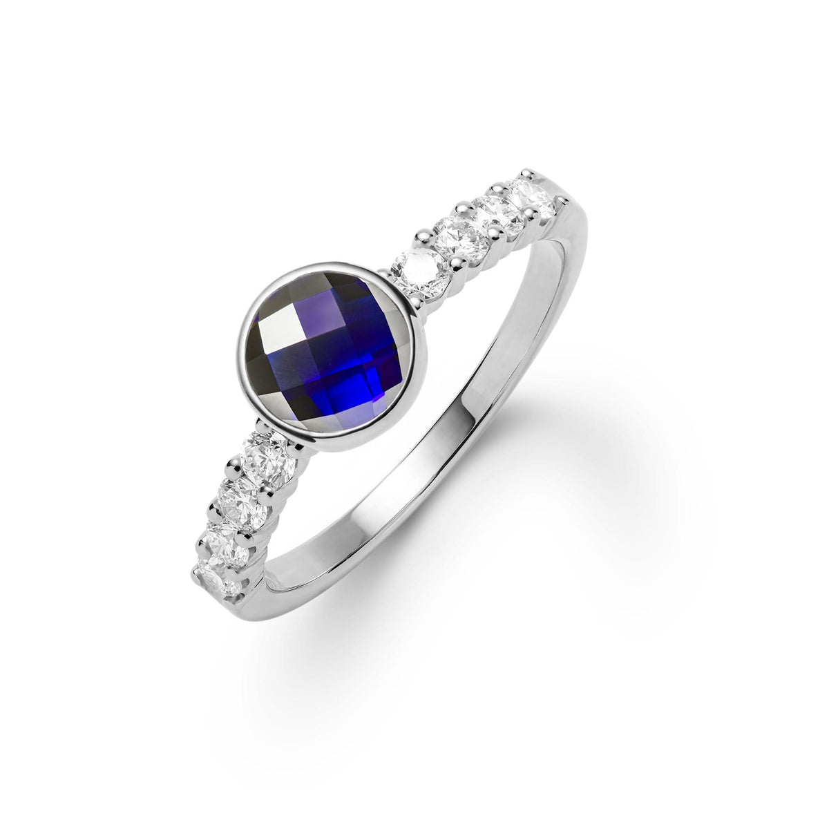 Rosecliff Grand Sapphire Ring in 14k Gold (September)