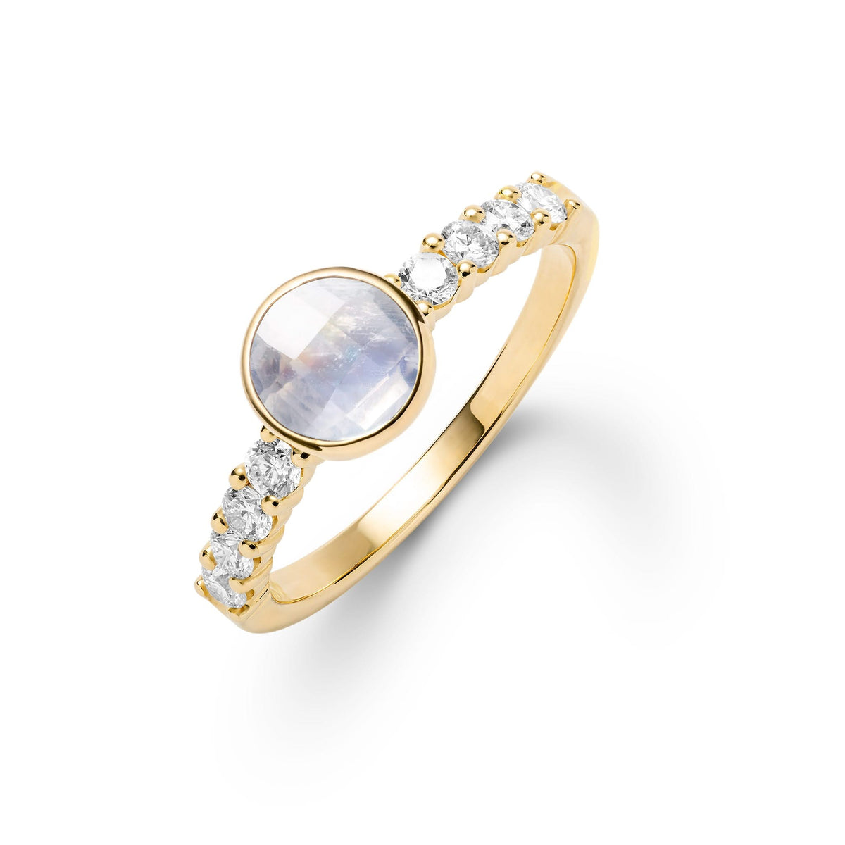 Rosecliff Grand Moonstone Ring in 14k Gold (June)