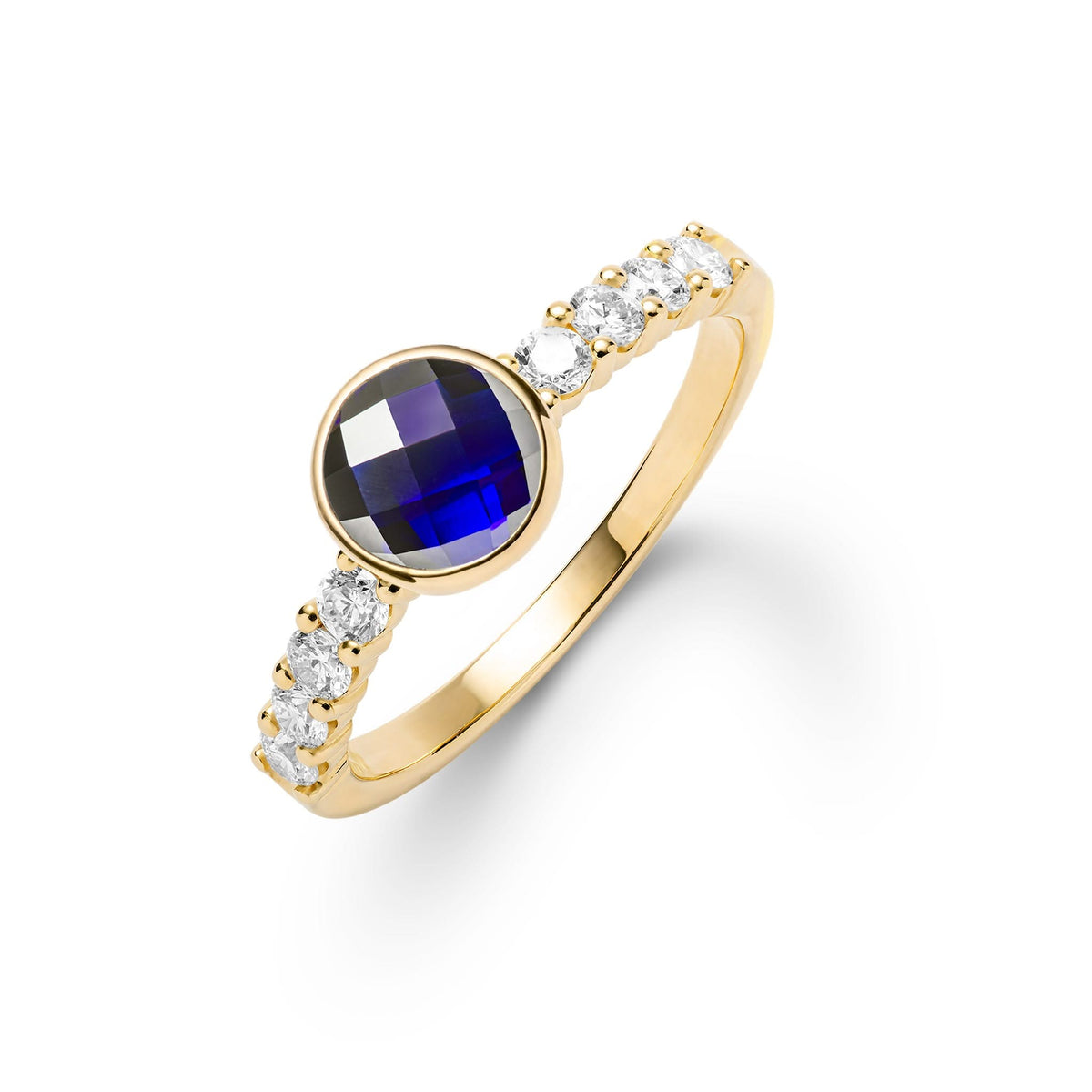 Rosecliff Grand Sapphire Ring in 14k Gold (September)