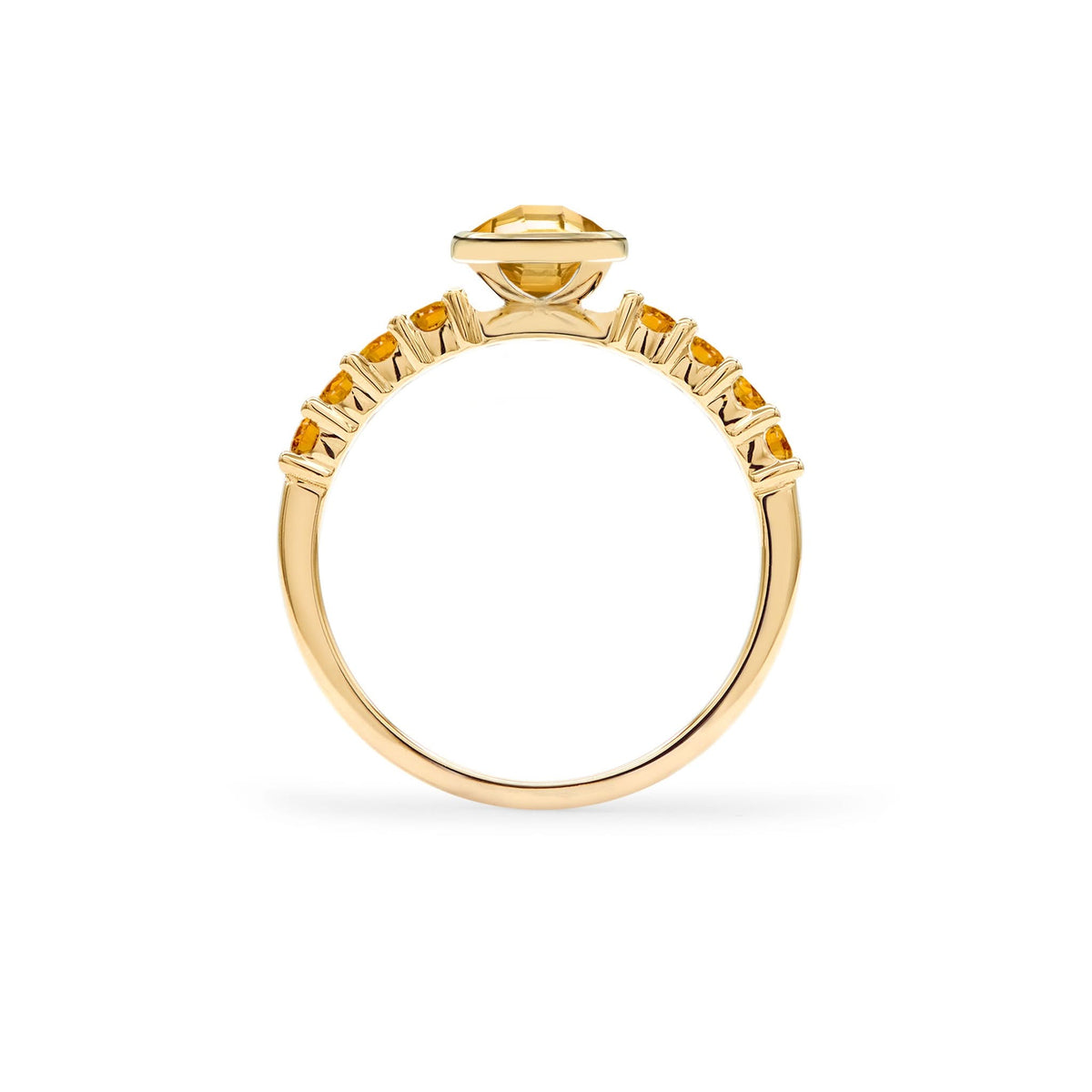 Rosecliff Grand Citrine Ring in 14k Gold (November)