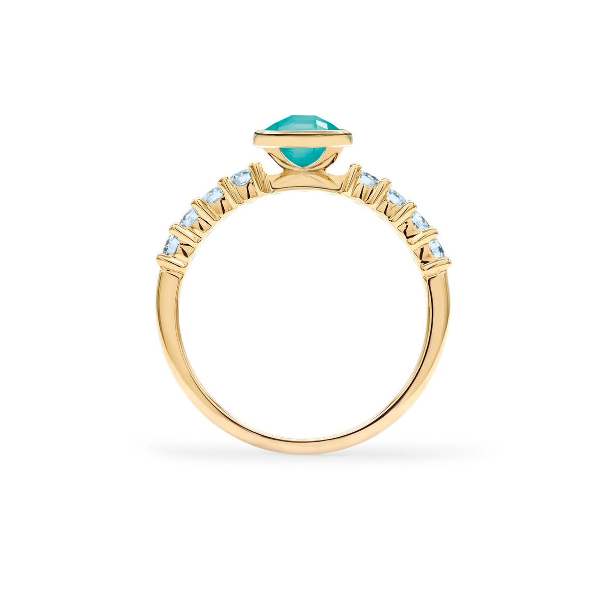 Rosecliff Grand Turquoise Ring in 14k Gold (December)