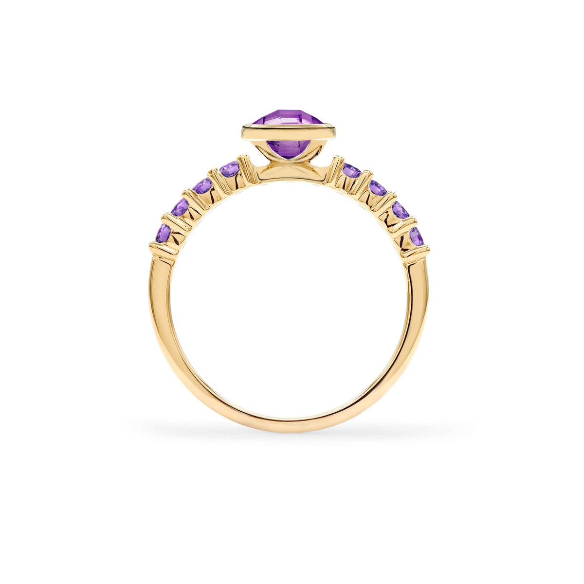 Rosecliff Grand Amethyst Ring in 14k Gold (February)