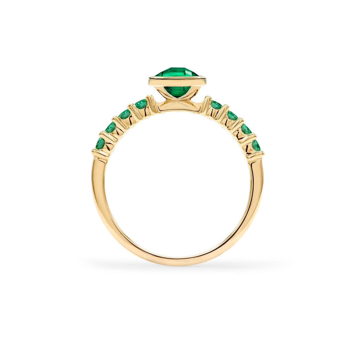 Rosecliff Grand Emerald Ring in 14k Gold (May)