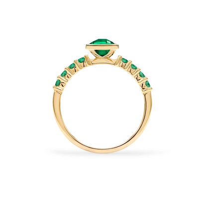 Rosecliff Grand Emerald Ring in 14k Gold (May)