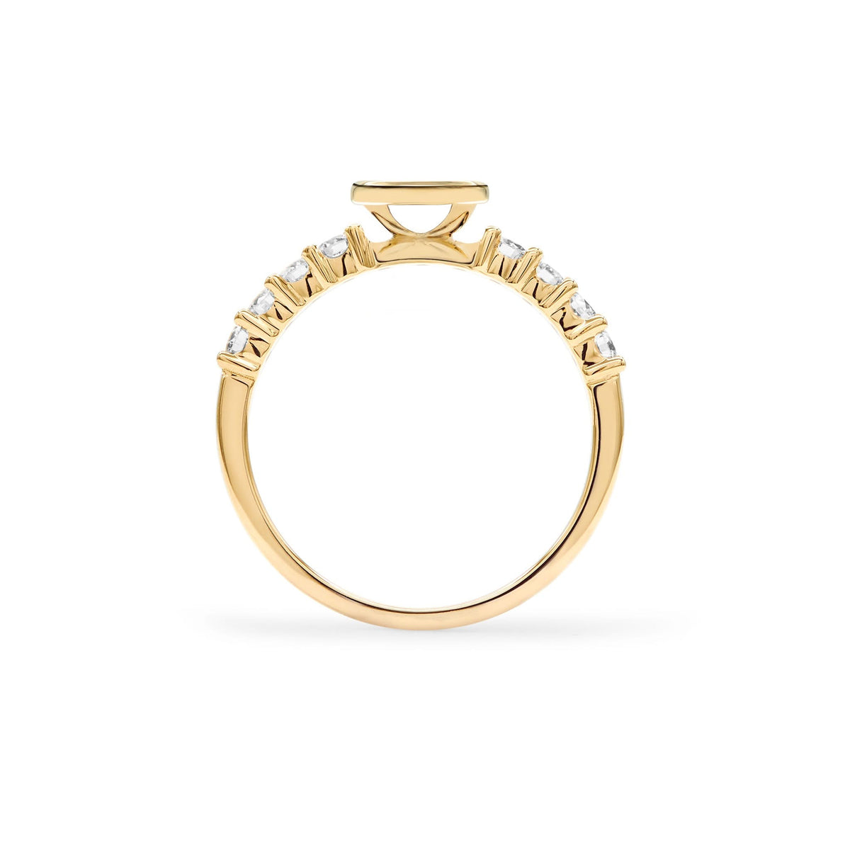 Rosecliff Letter Diamond Ring in 14k Gold (April)