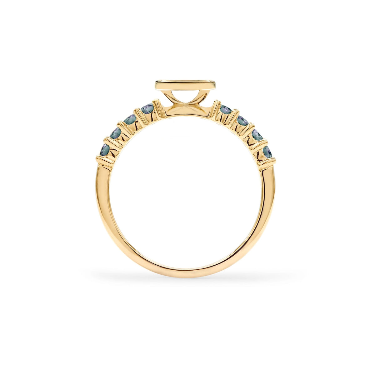 Rosecliff Letter Alexandrite Ring in 14k Gold (June)