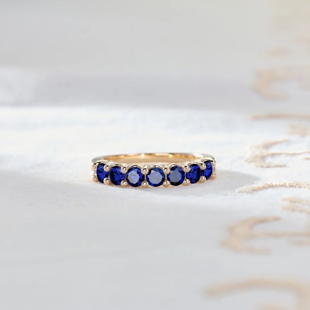 Rosecliff Luxe Sapphire Stackable Ring in 14k Gold (September)