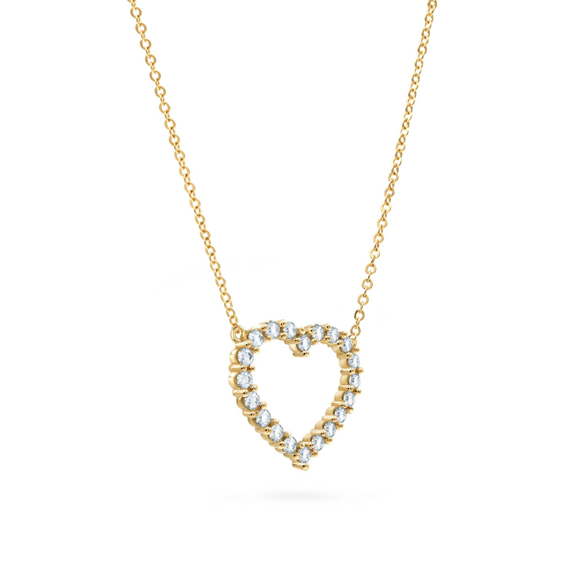 Rosecliff Heart Aquamarine Necklace in 14k Gold (March)