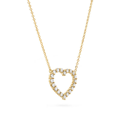 Rosecliff Heart Birthstone Necklace in 14k Gold