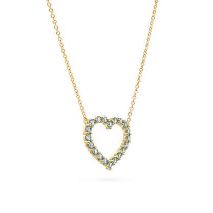 Rosecliff Heart Alexandrite Necklace in 14k Gold (June)