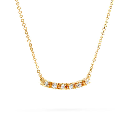 Rosecliff Diamond & Citrine Bar Necklace in 14k Gold (November)