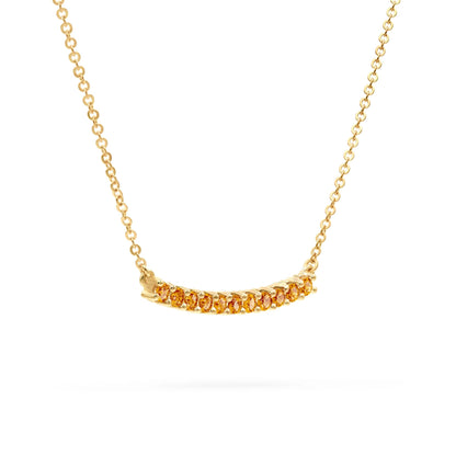 Rosecliff Citrine Bar Necklace in 14k Gold (November)