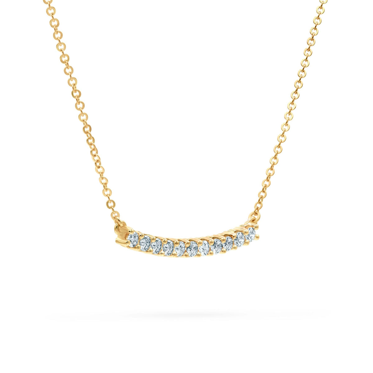 Rosecliff Aquamarine Bar Necklace in 14k Gold (March)
