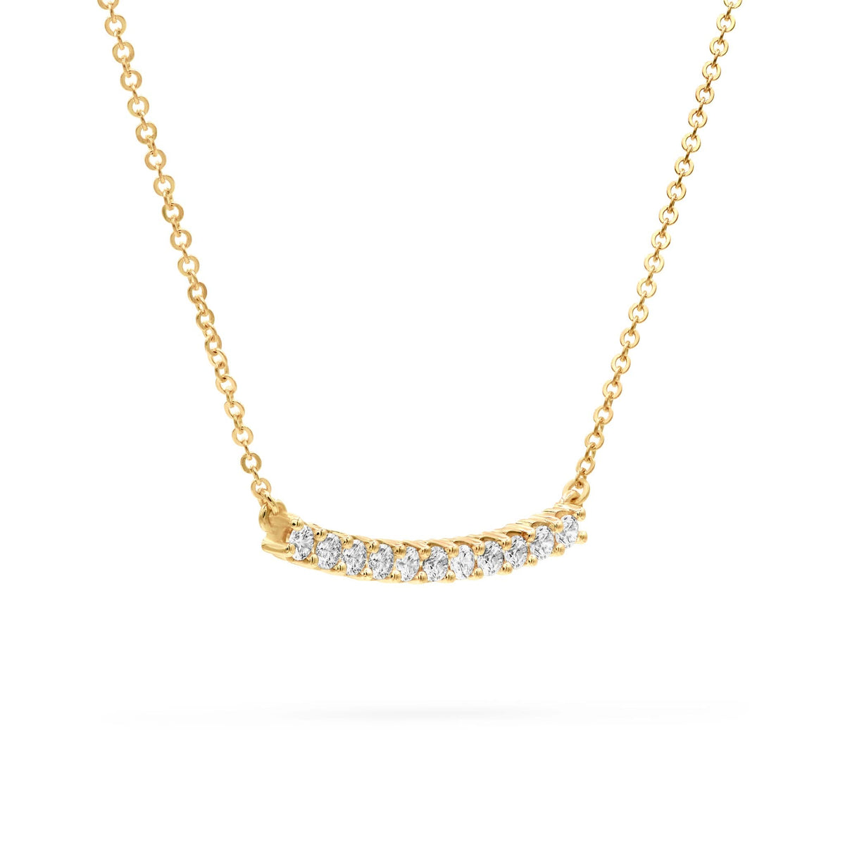 Rosecliff Diamond Bar Necklace in 14k Gold (April)