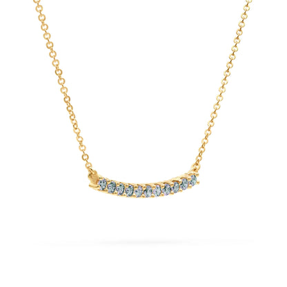 Rosecliff Alexandrite Bar Necklace in 14k Gold (June)
