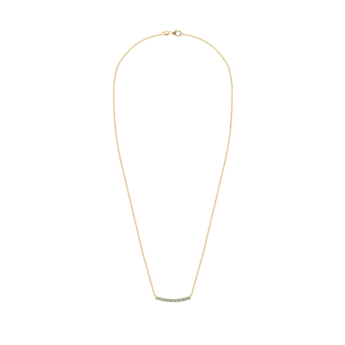 Rosecliff Alexandrite Bar Necklace in 14k Gold (June)