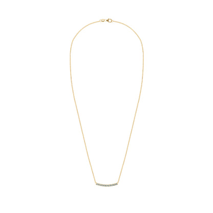 Rosecliff Alexandrite Bar Necklace in 14k Gold (June)