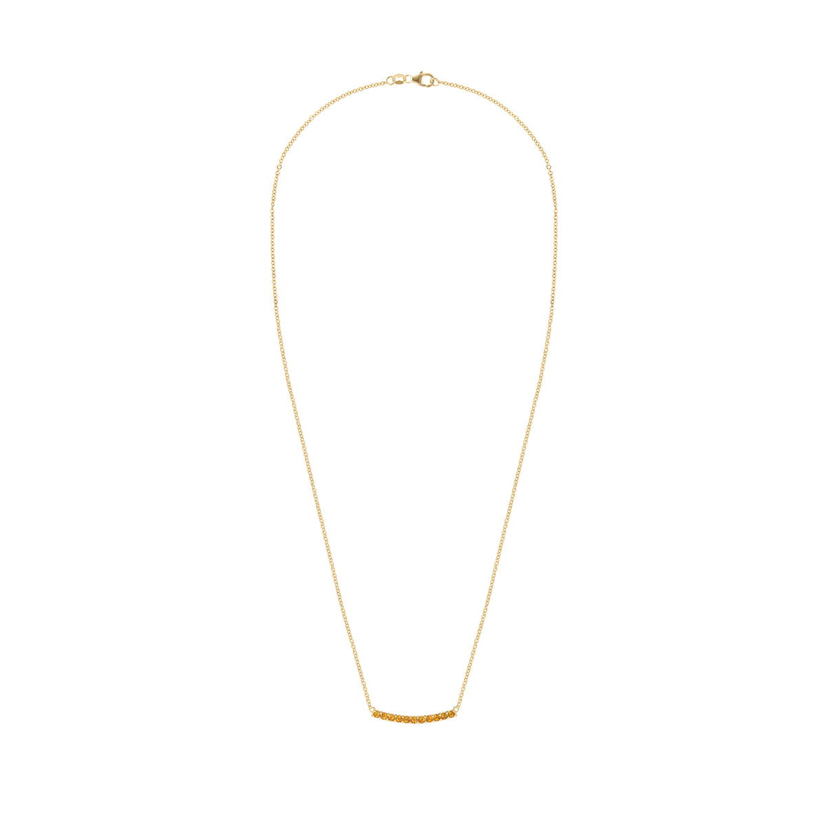 Rosecliff Citrine Bar Necklace in 14k Gold (November)