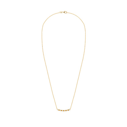 Rosecliff Diamond & Citrine Bar Necklace in 14k Gold (November)