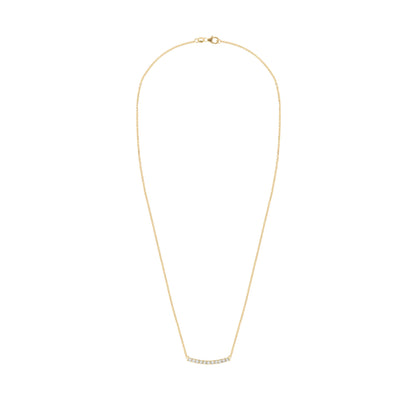 Rosecliff Diamond Bar Necklace in 14k Gold (April)