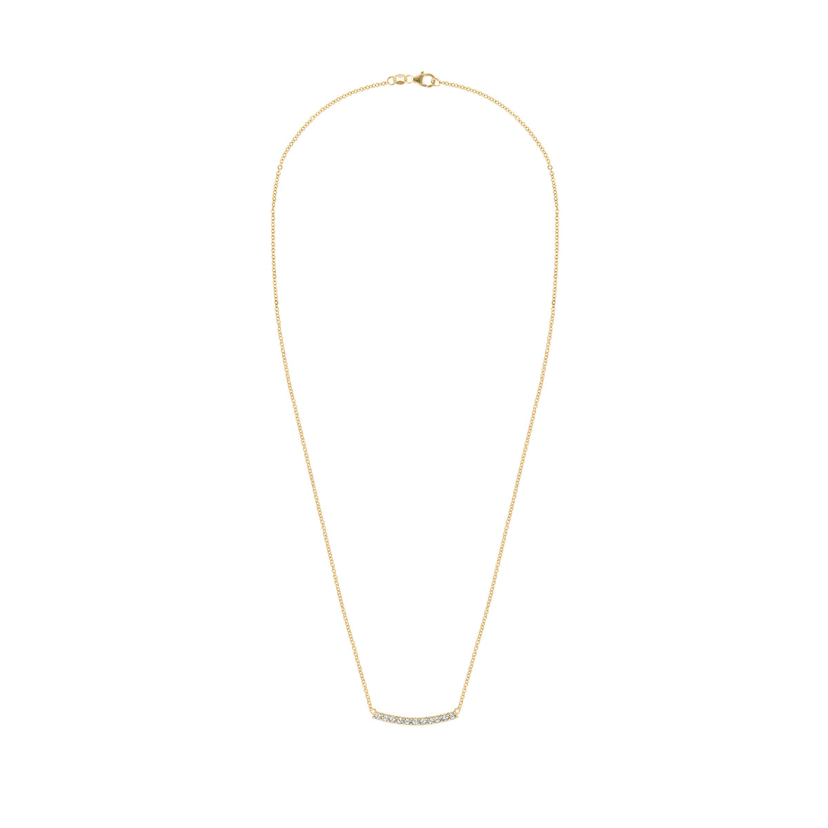 Rosecliff White Topaz Bar Necklace in 14k Gold (April)