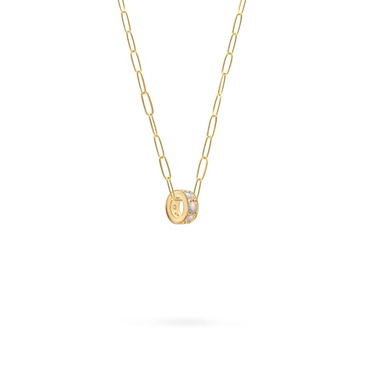 Rosecliff Opal Bead in 14k Gold (October)