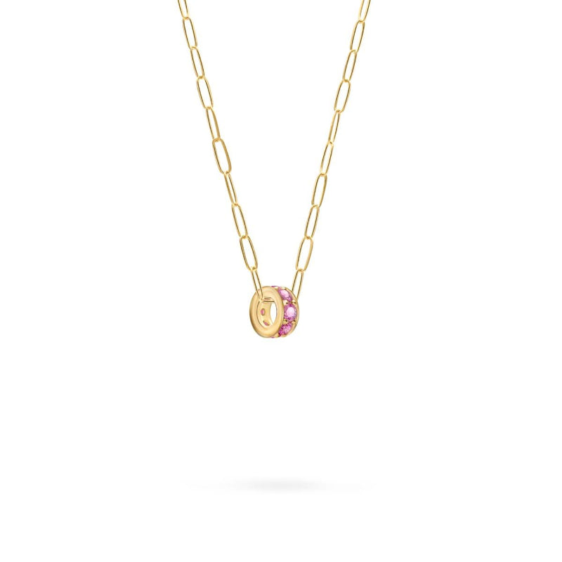 Rosecliff Pink Sapphire Bead in 14k Gold (October)