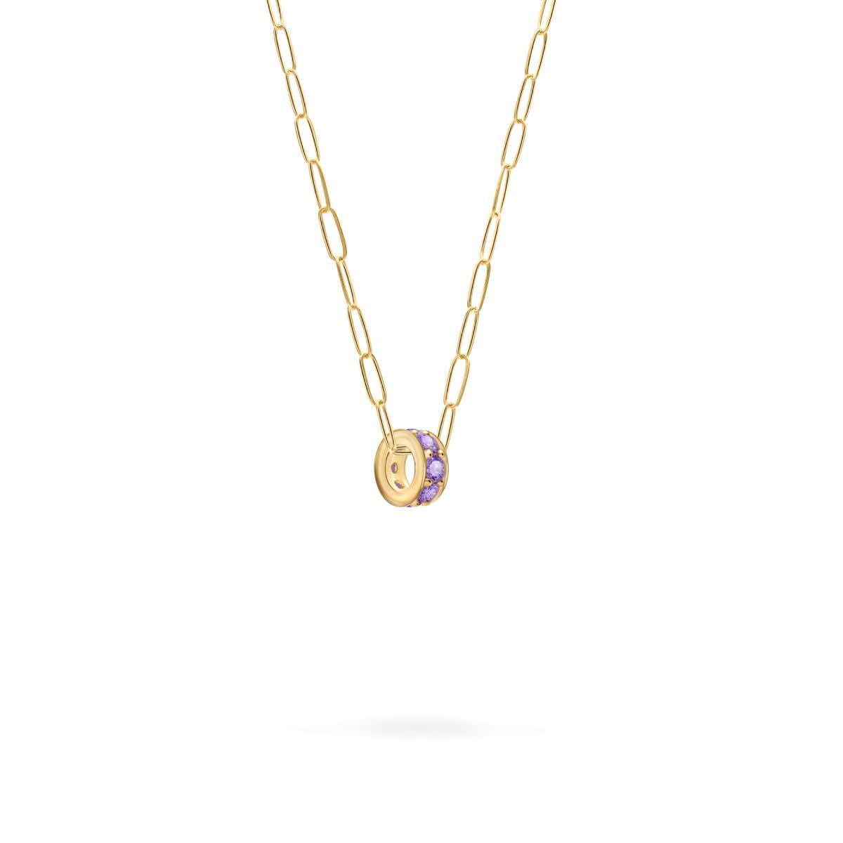 Rosecliff Amethyst Bead in 14k Gold (February)