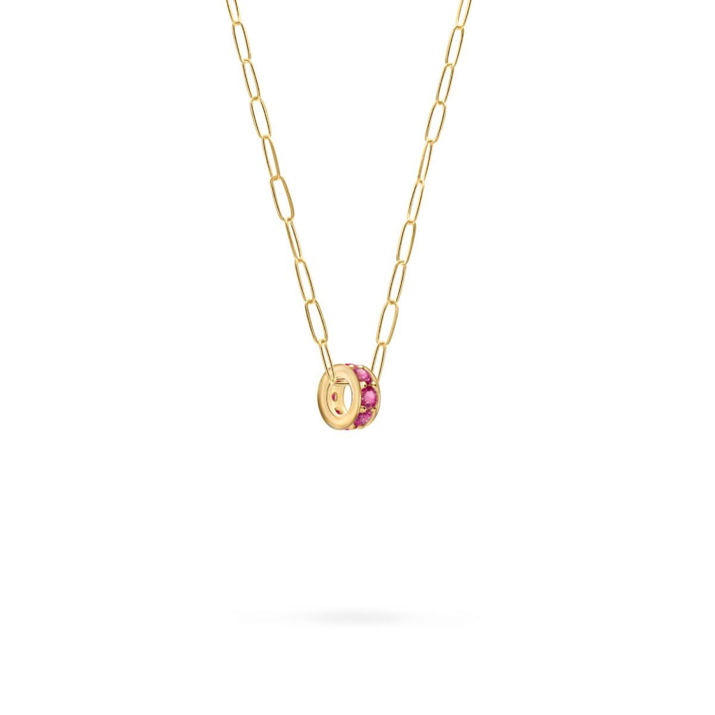 Rosecliff Ruby Bead in 14k Gold (July)