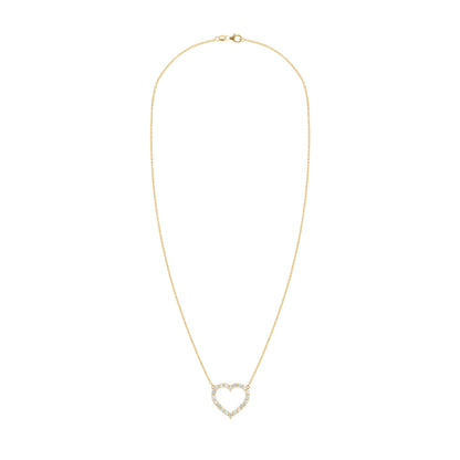 Rosecliff Heart Diamond Necklace in 14k Gold (April)