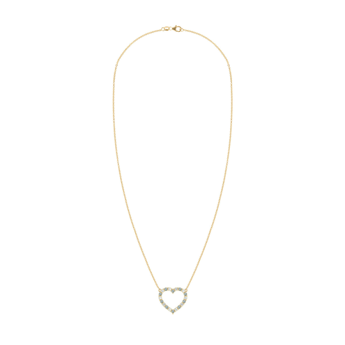 Rosecliff Heart Diamond & Alexandrite Necklace in 14k Gold (June)