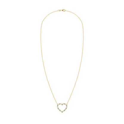 Rosecliff Heart Diamond & Alexandrite Necklace in 14k Gold (June)