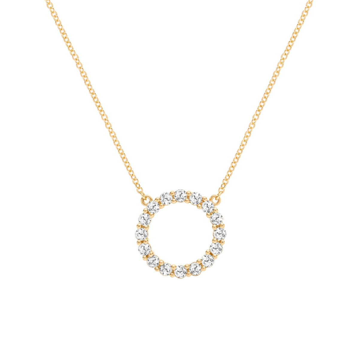 Rosecliff Circle Birthstone Necklace in 14k Gold