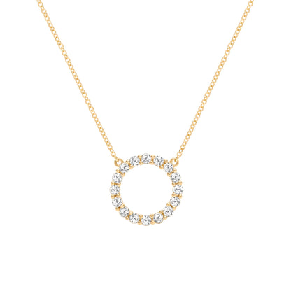 Rosecliff Circle Birthstone Necklace in 14k Gold