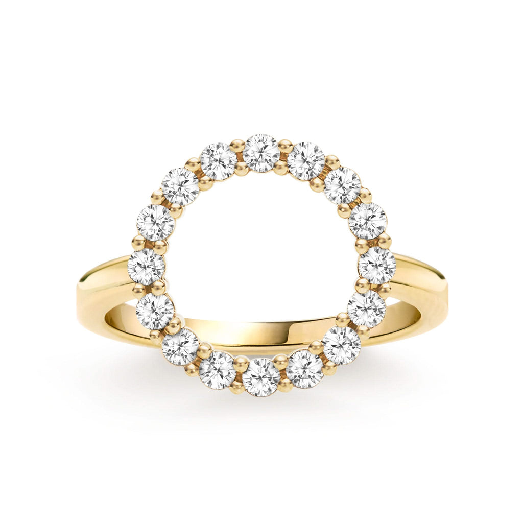 Rosecliff Circle Birthstone Ring in 14k Gold