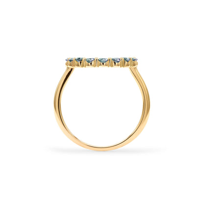 Rosecliff Circle Alexandrite Ring in 14k Gold (June)