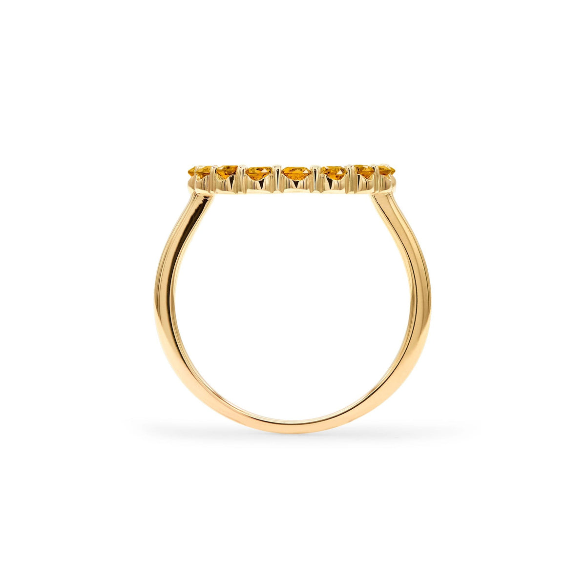 Rosecliff Circle Citrine Ring in 14k Gold (November)