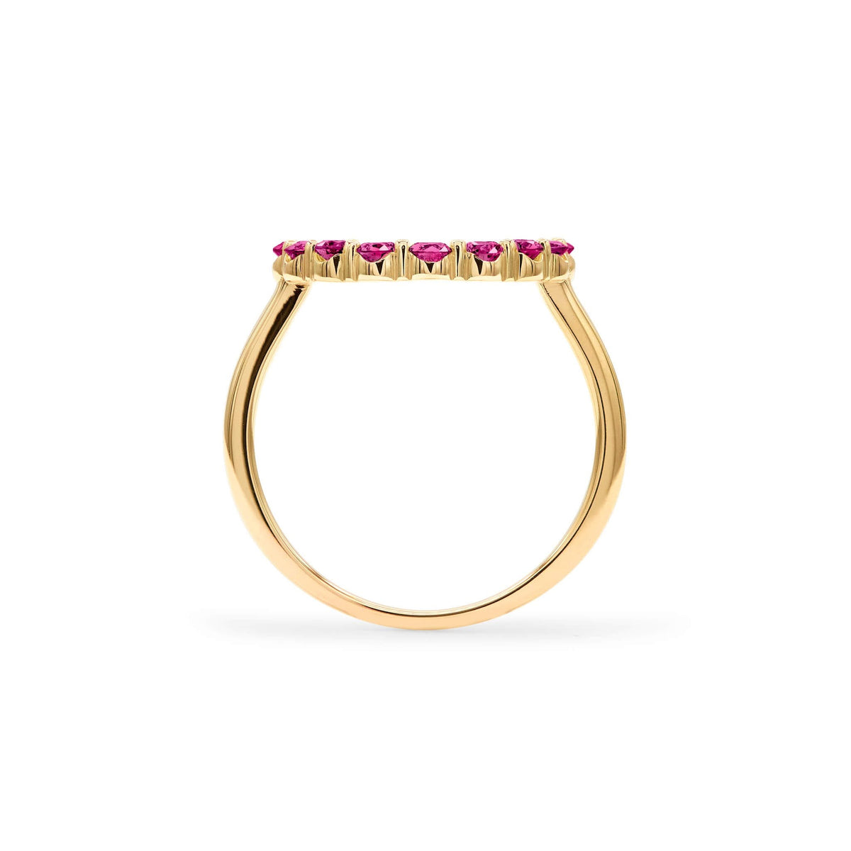 Rosecliff Circle Ruby Ring in 14k Gold (July)