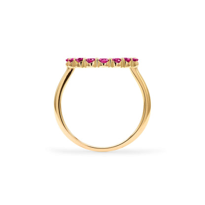 Rosecliff Circle Ruby Ring in 14k Gold (July)