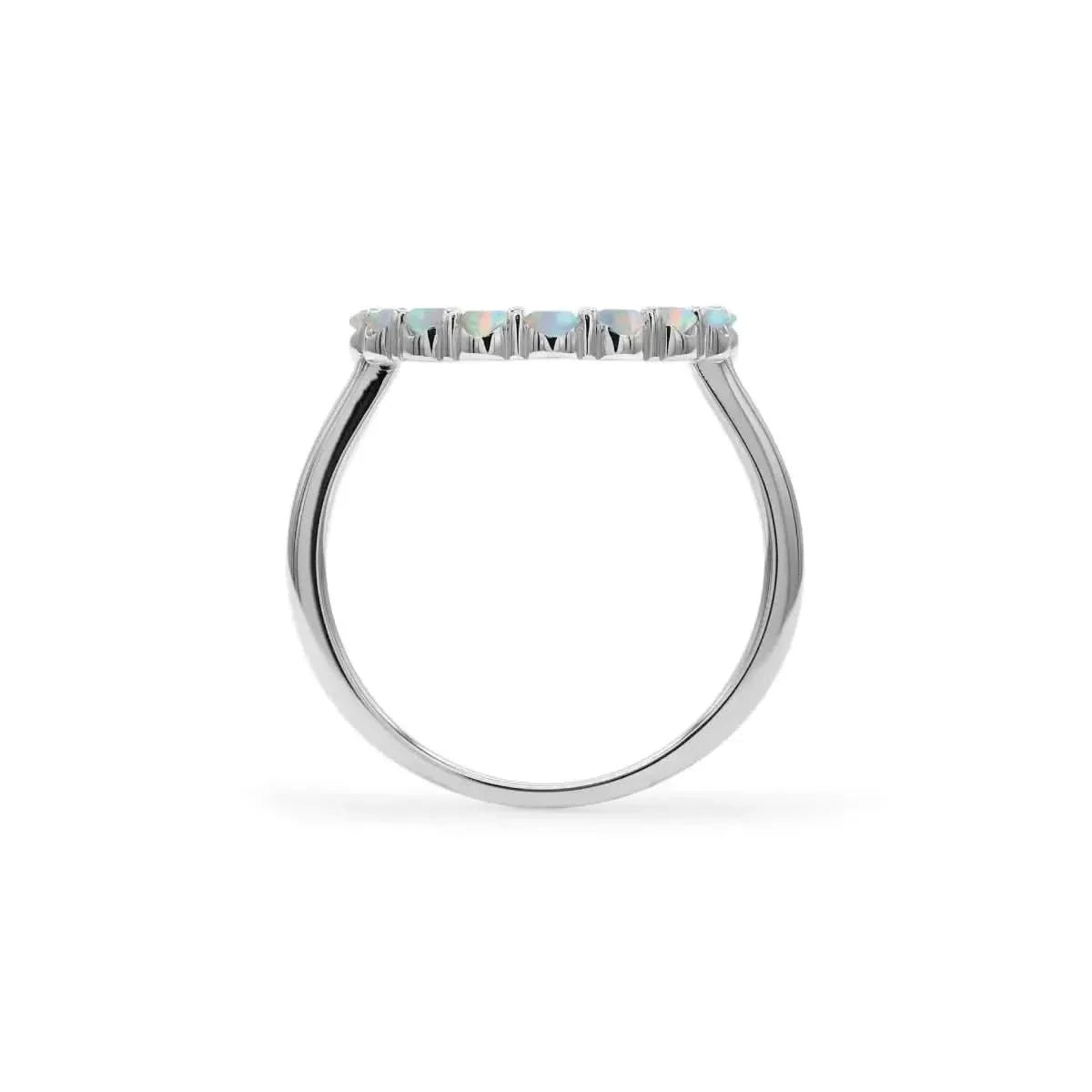 Rosecliff Circle Opal Ring in 14k Gold (October)