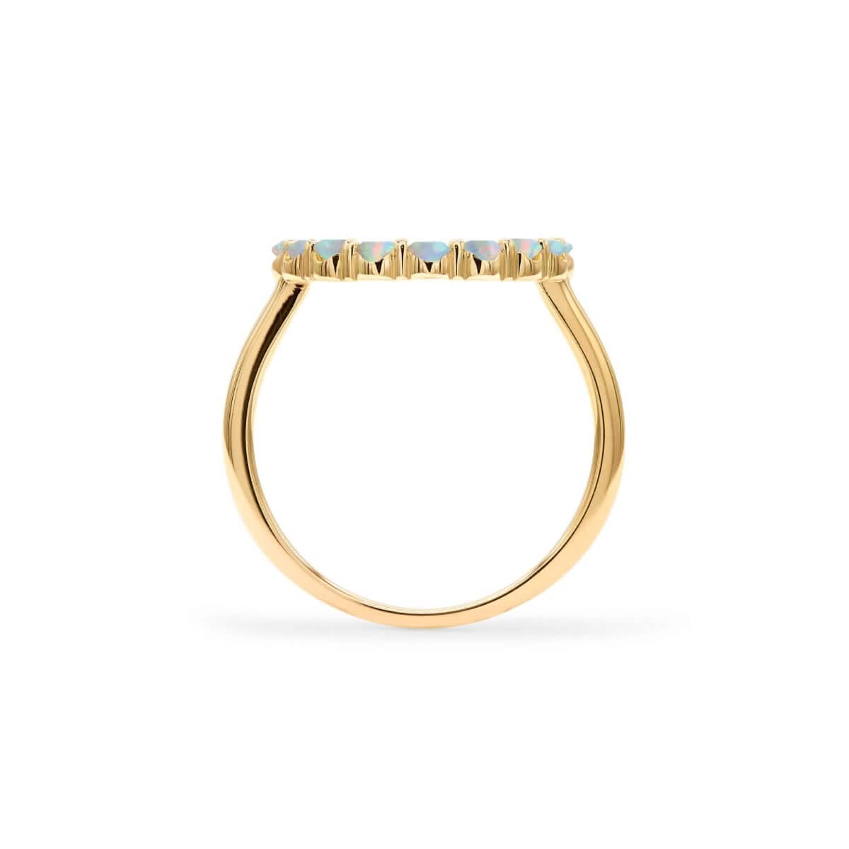 Rosecliff Circle Opal Ring in 14k Gold (October)